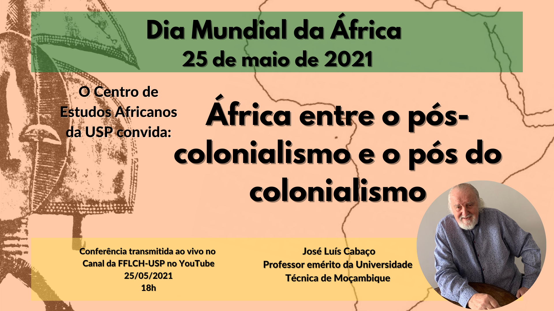 Convite conferência "África do pós-colonialismo ao pós do colonialismo"