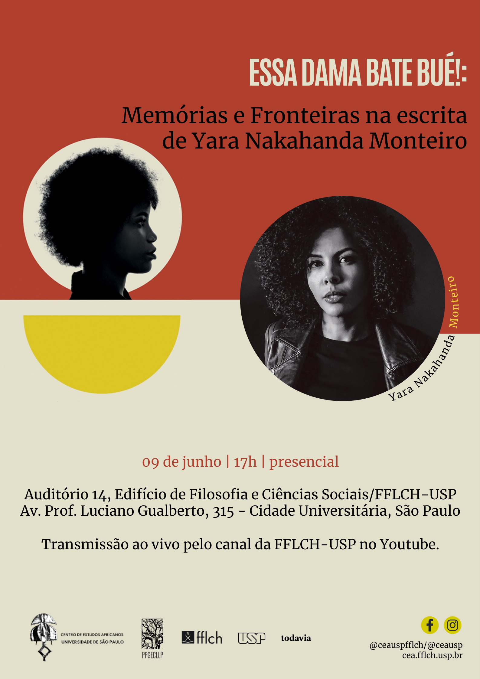 Evento Yara Nakahanda Monteiro: cartaz